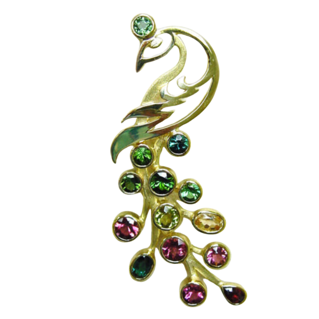 Peacock Brooch