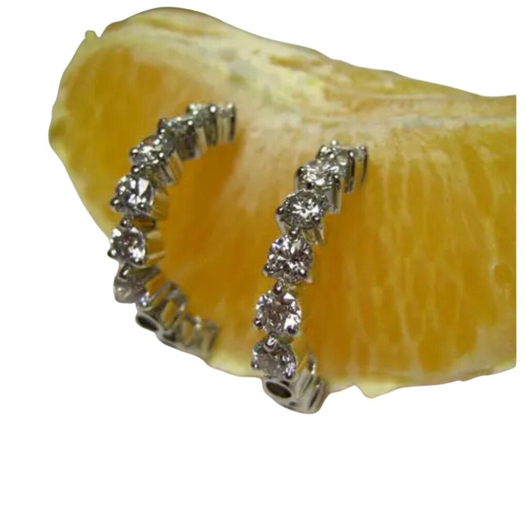 Diamond Hoop Earrings