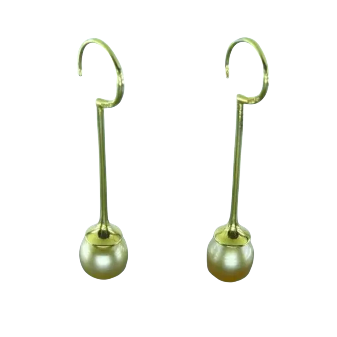 Golden Pearl Drop Earrings