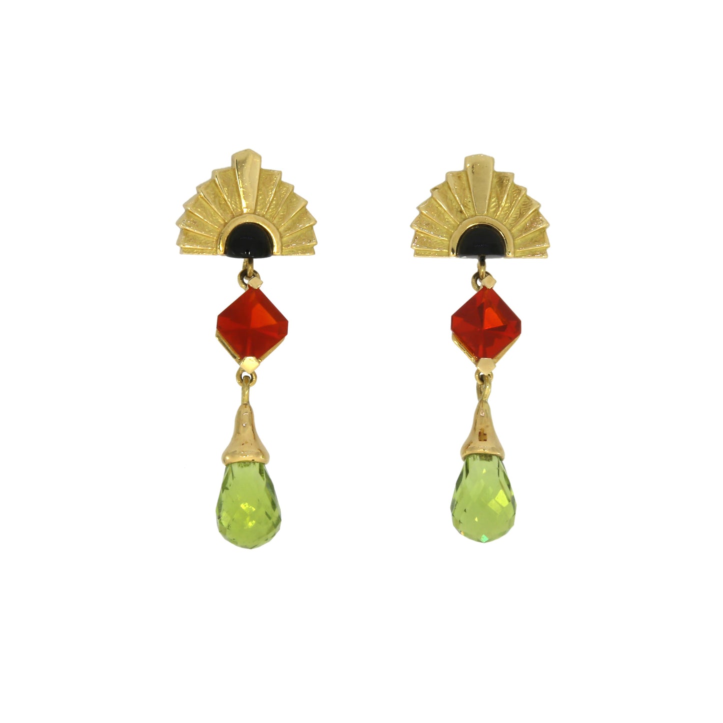 Art Deco Sun Motif Drops