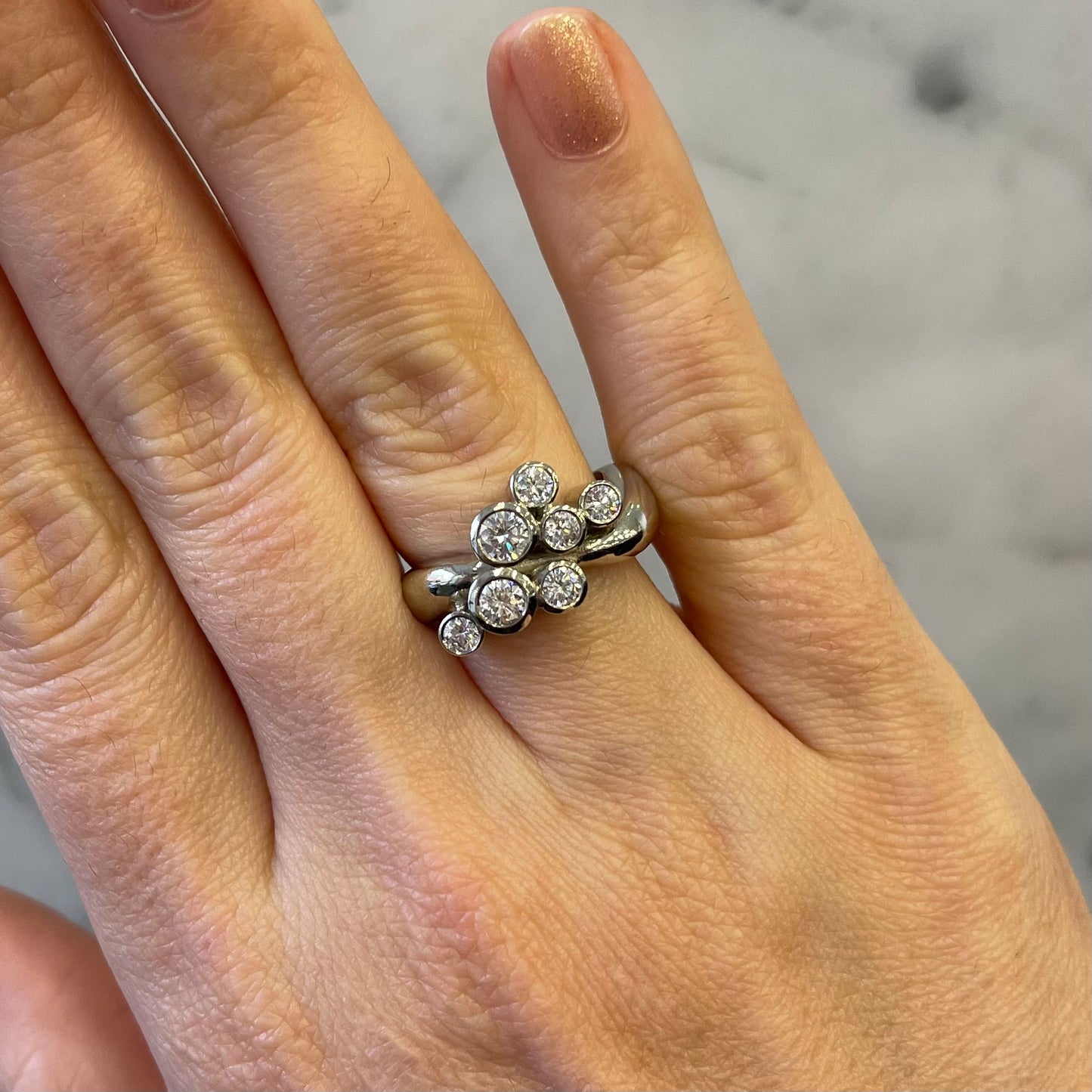 Bubble Diamond Ring