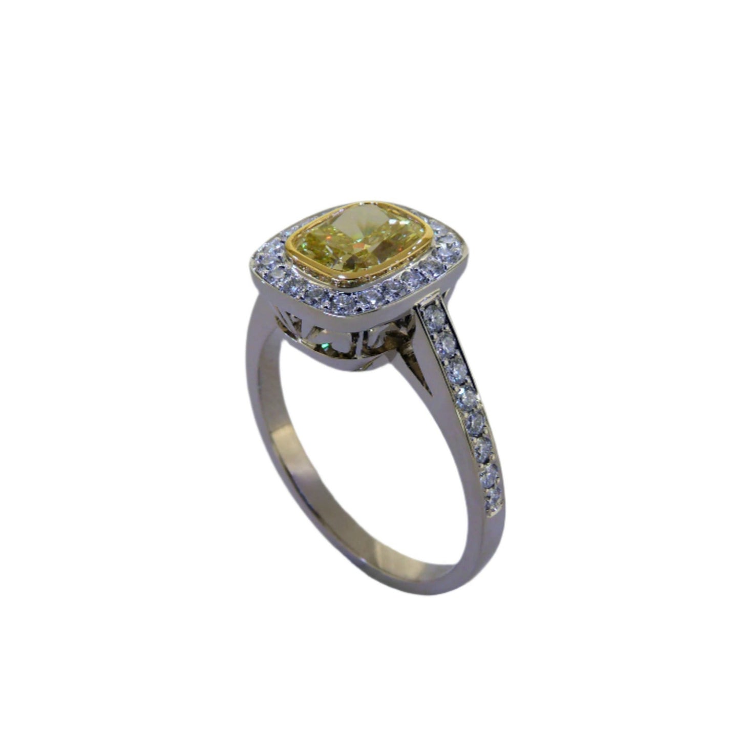 Natural Fancy Yellow Diamond Ring