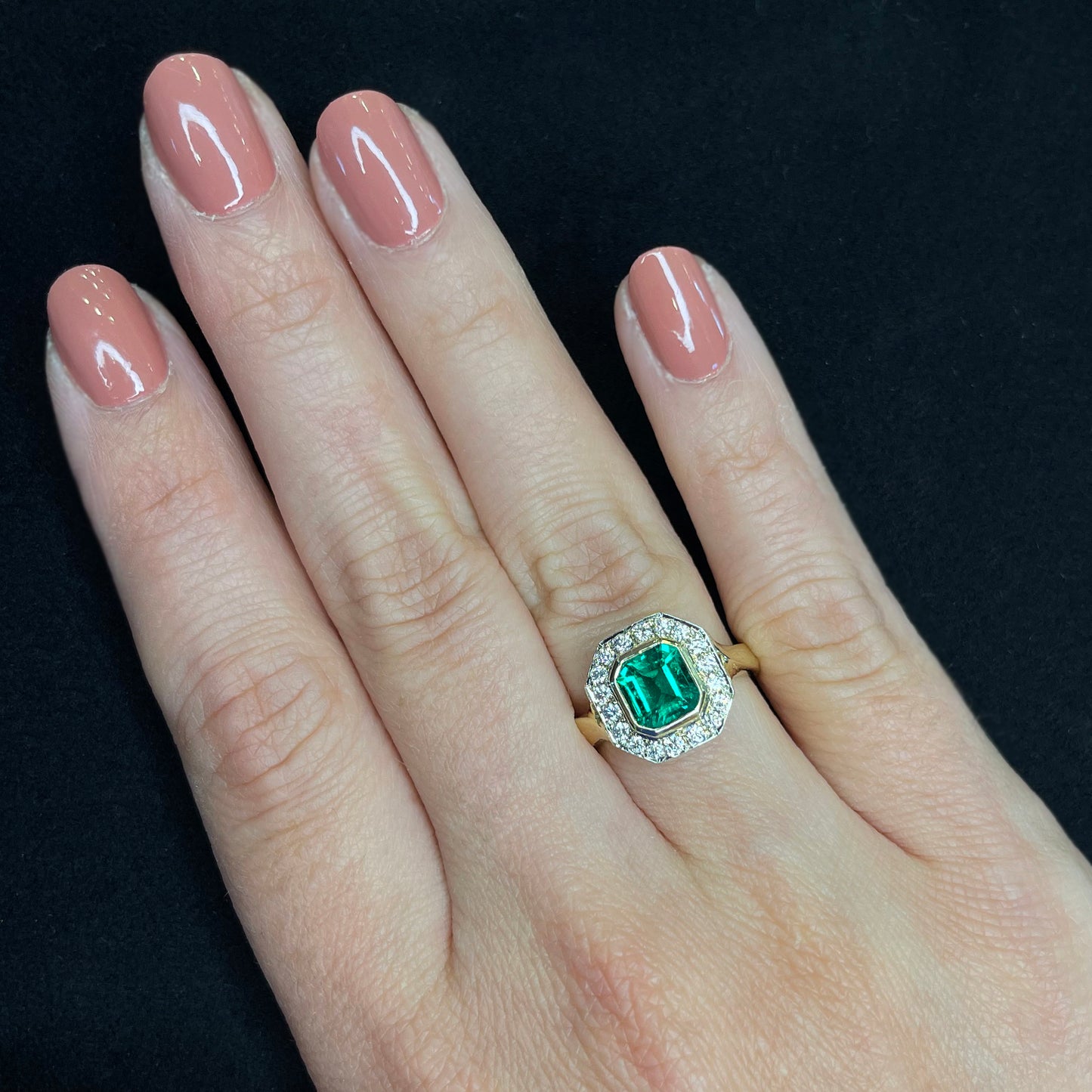 Art Deco Inspired Emerald Ring