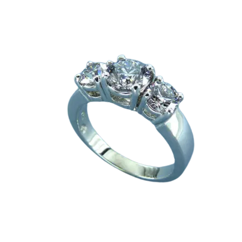 Three Stone Diamond Engagement Ring