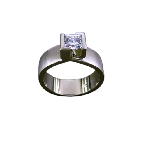 Solitaire Princess Cut Engagement Ring