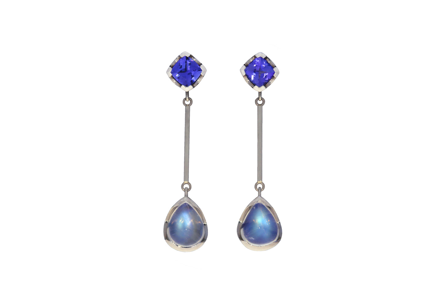 Tanzanite and Moonstone Drops