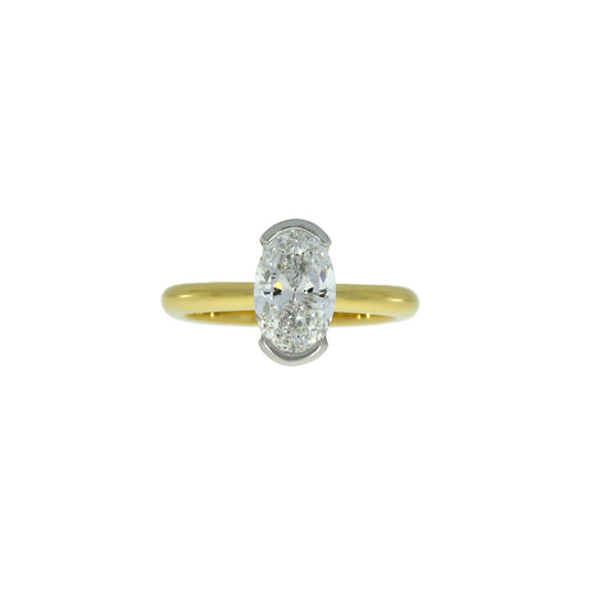Solitaire Oval Diamond Engagement Ring