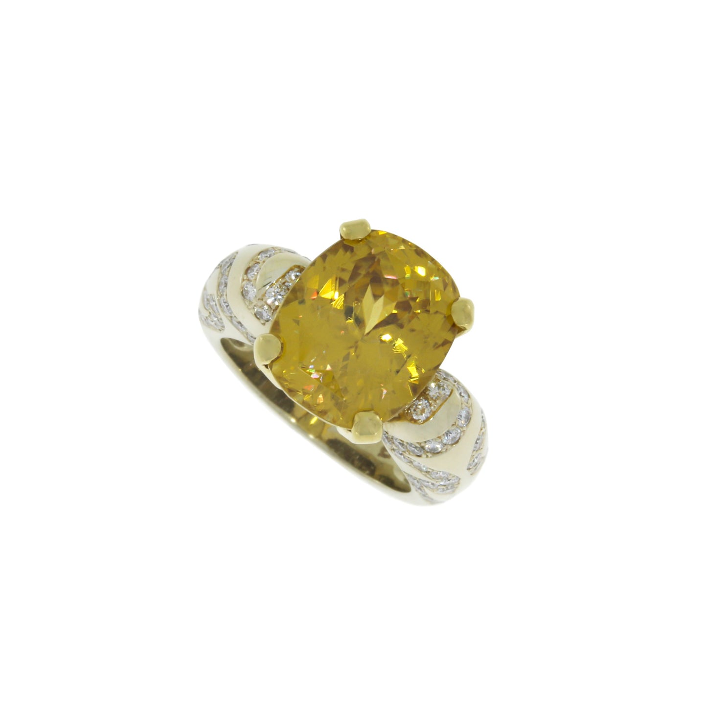 Yellow Zircon Ring