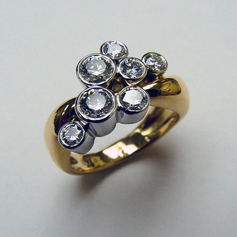 Bubble Diamond Ring