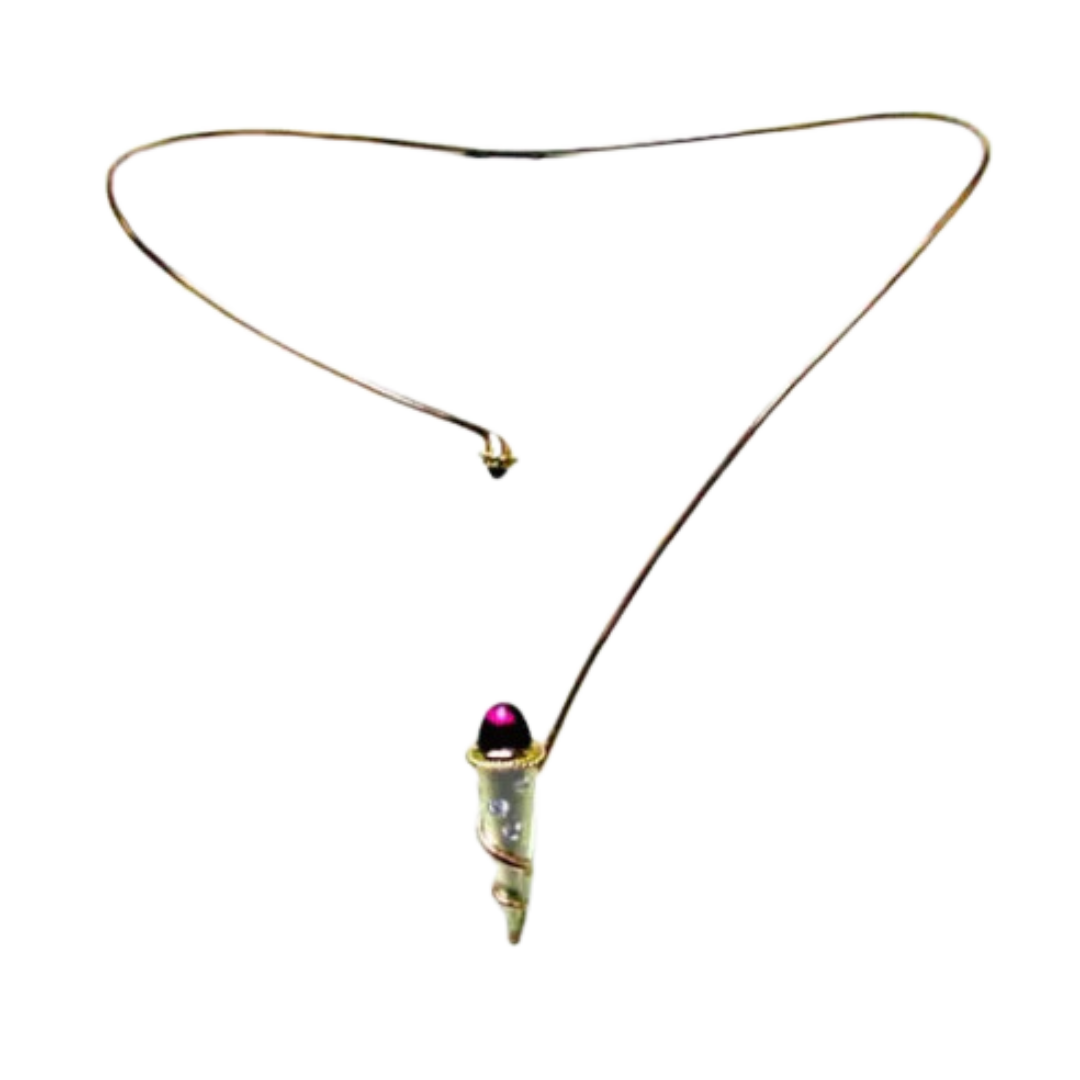 Collier en grenat avec cornet de glace