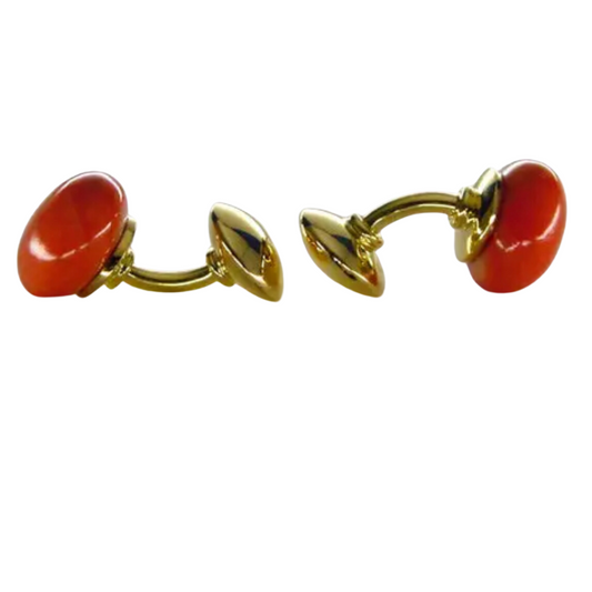 Boutons de manchette en corail rose