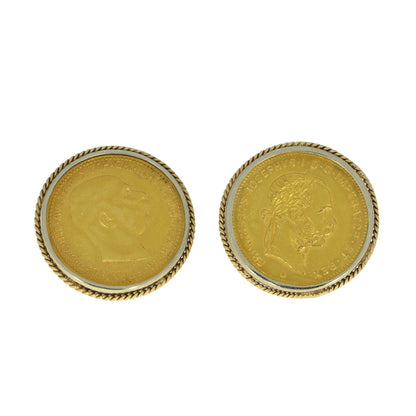 Boutons de manchette en forme de pièce de monnaie autrichienne Ducat