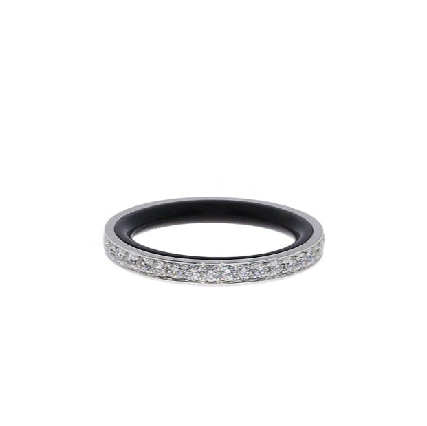 Bague en diamant acrylique noir