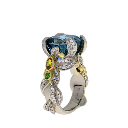Blue Zircon Ring