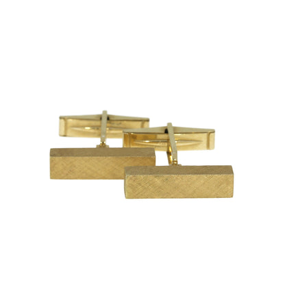 Crosshatch Gold Cufflinks