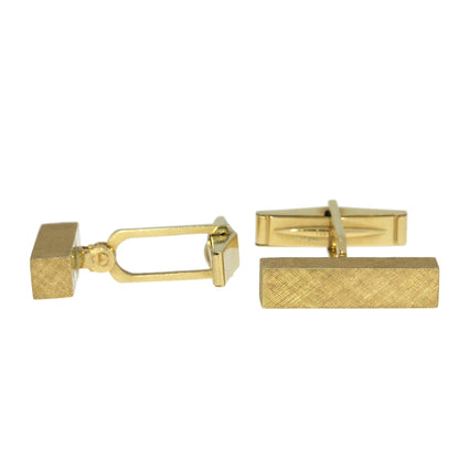 Crosshatch Gold Cufflinks