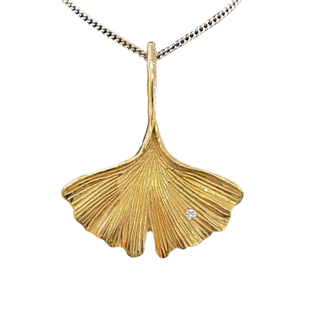 Pendentif feuille de ginkgo