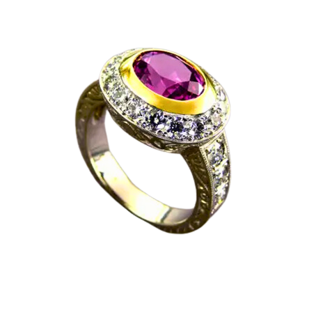 East West Pink Sapphire Ring