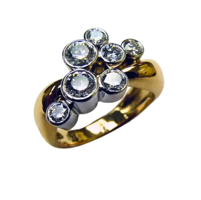 Bubble Diamond Ring