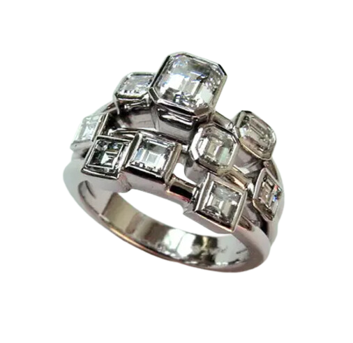 Bague à diamants multi-pierres