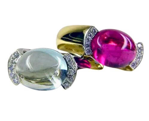 Bagues Cabochon et Diamant