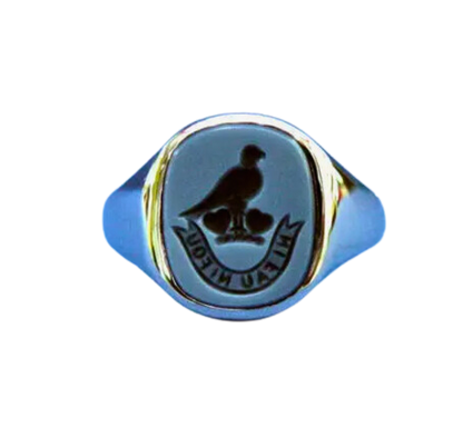 Bague avec blason familial