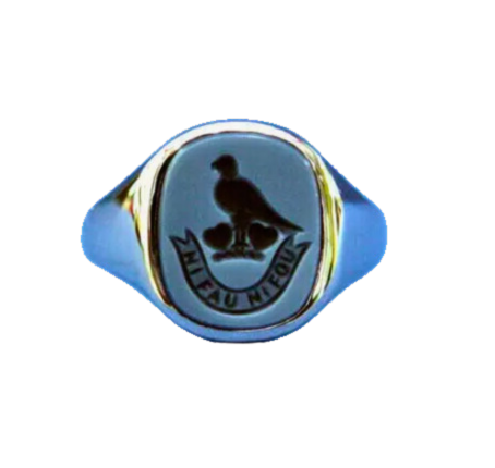 Bague avec blason familial
