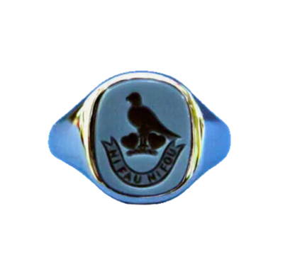 Bague avec blason familial