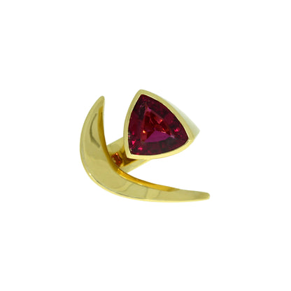 Bague de glissement en rubellite trillion