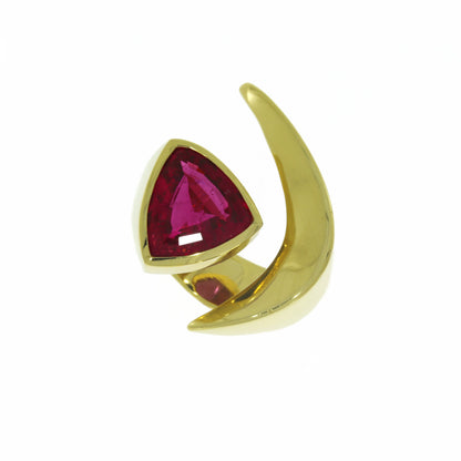 Bague de glissement en rubellite trillion