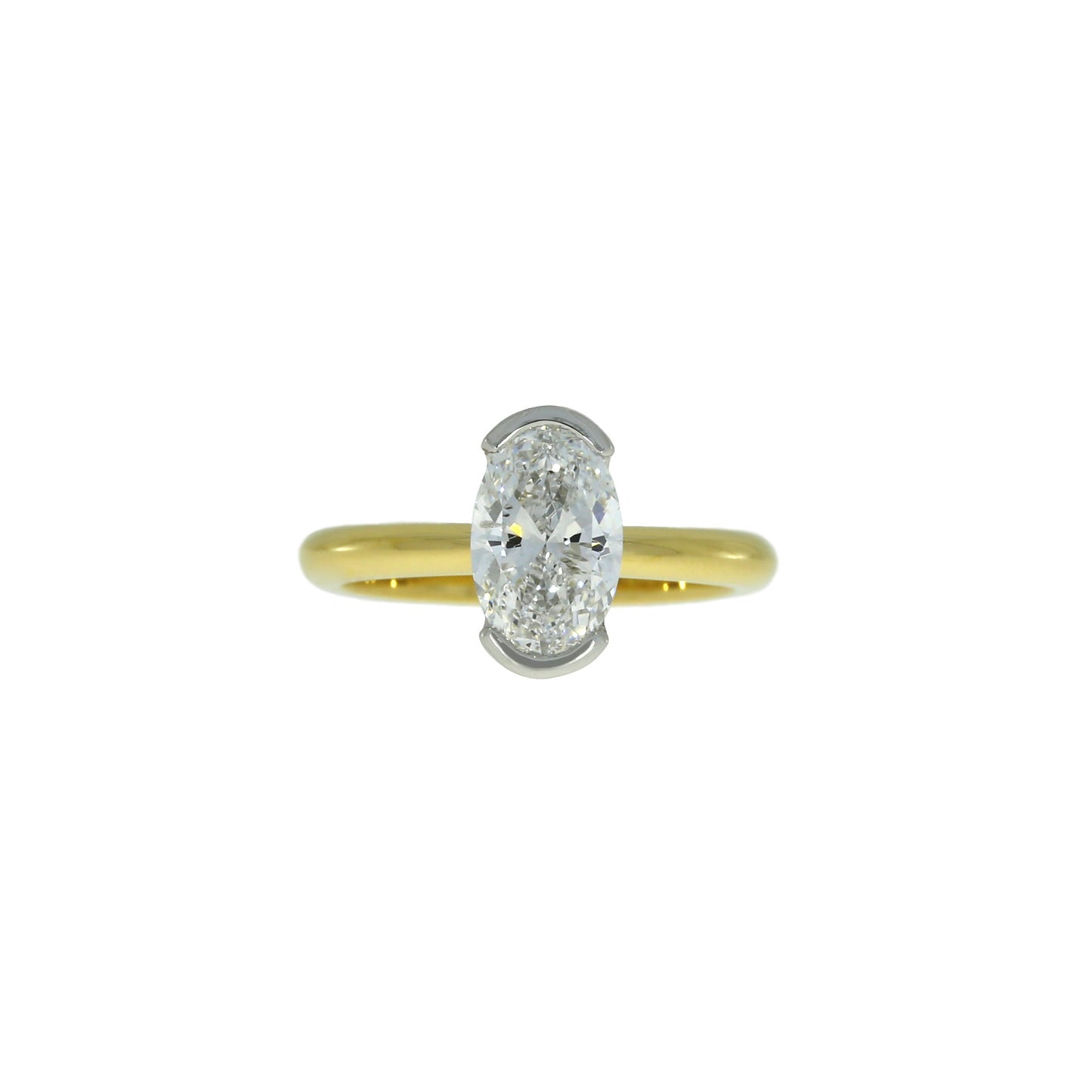 Solitaire Oval Diamond Engagement Ring