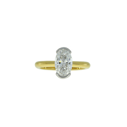 Solitaire Oval Diamond Engagement Ring