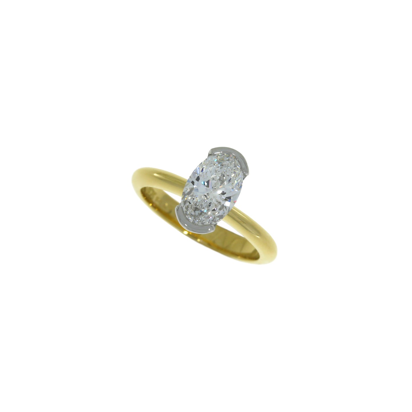 Solitaire Oval Diamond Engagement Ring