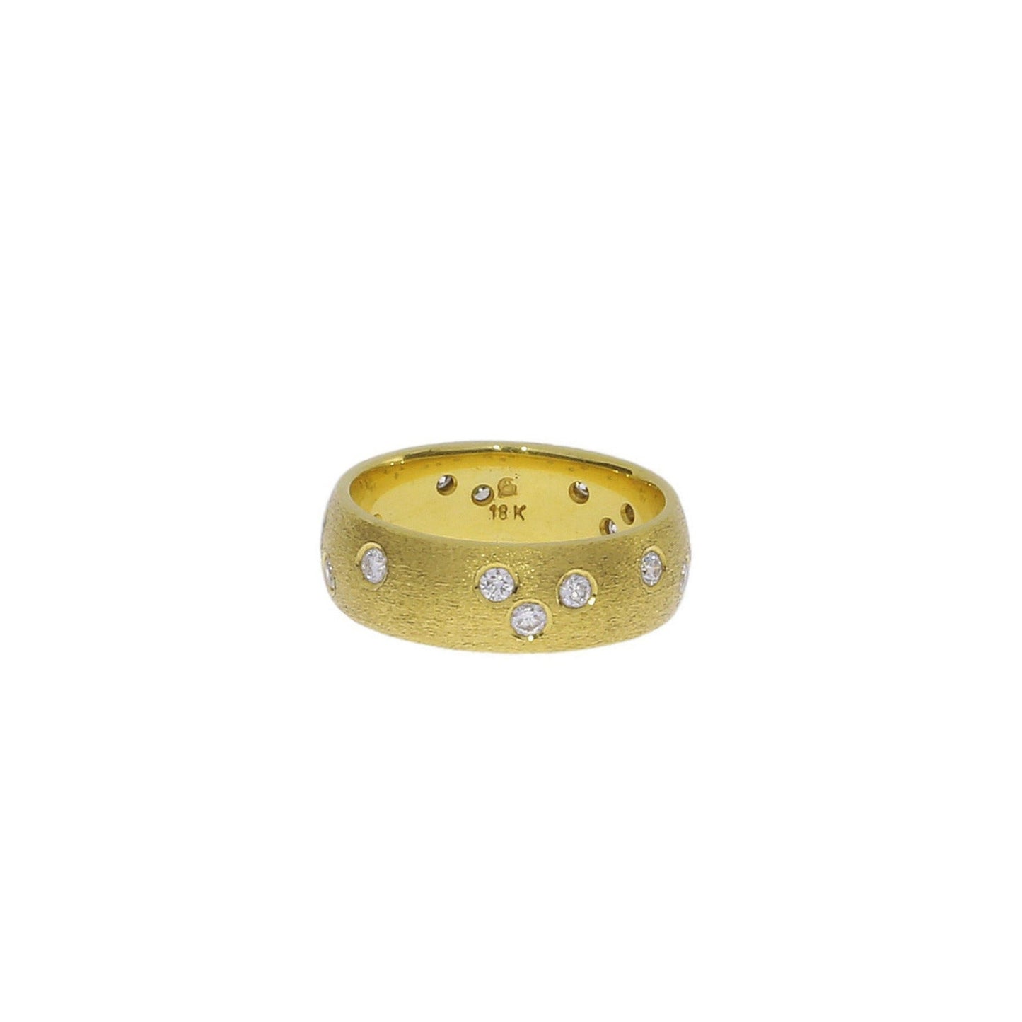 Bague en or jaune sertie de diamants