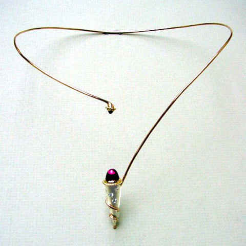 Ice Cream Cone Garnet Necklace